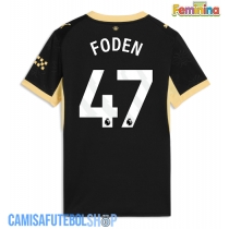 Camisa de time de futebol Manchester City Phil Foden #47 Replicas 2º Equipamento Feminina 2026-27 Manga Curta